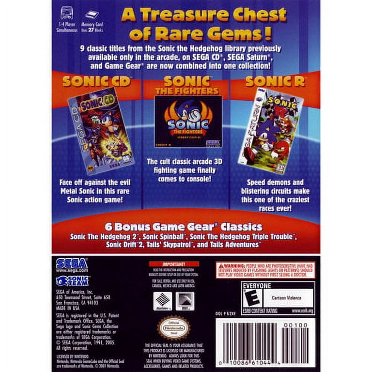 Sonic Gems Collection Gamecube Game