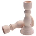 thumbnail image 4 of 4 Pieces Of Unprocessed Wooden Candlestick Brackets For Easy Dyeing And Decoration, 4 of 5