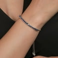 thumbnail image 2 of Gem Stone King Diffused Blue Sapphire 925 Sterling Silver Fully Adjustable Tennis Bracelet for Women, 2.50 Cttw, 2 of 4