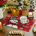 thumbnail image 4 of Red Christmas Winter Placemats Set of 6, 12X18 Inch Seasonal Christmas Holiday Table Mats, 4 of 5