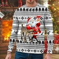thumbnail image 1 of WILLBEST et Chandails en Molleton Hommes Automne et Hiver Tendance Décontractée Chandail Imprimé de Noël Col Rond Chandail à Capuchon, 1 of 3