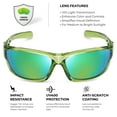 thumbnail image 3 of Xagger Wrap Around Polarized Sports Sunglasses for Men Women TR90 Frame Driving Running Fishing Sun Glasses, 3 of 7