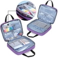 thumbnail image 2 of Bolsa de bordado LoDrid morada con varios bolsillos, 2 of 7