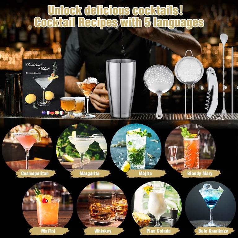 Bundel] Cocktailshaker set - 3-delige RVS SHAKER