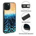thumbnail image 2 of WIRESTER Shockproof Soft Rubber Cover Case for Apple iPhone 15 6.1" 2023 (NOT FIT Apple iPhone 15 Plus 6.7" 2023), Orange Glitter Sparkle With Black Blue Glitter Zebra, 2 of 5