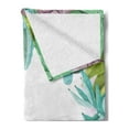 thumbnail image 2 of Cactus Soft Flannel Fleece Blanket, Succulents Framework Different Types Gardening Bedding Plants Theme Seasonal Image, Cozy Plush for Indoor and Outdoor Use, 70" x 90", Multicolor, by Ambesonne, 2 of 5