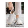 thumbnail image 5 of Men's Classic Suede Canvas Round Cap Toe Espadrilles Loafers Slip On Comfortable Flats Shoes Sneakers for Men, 5 of 8