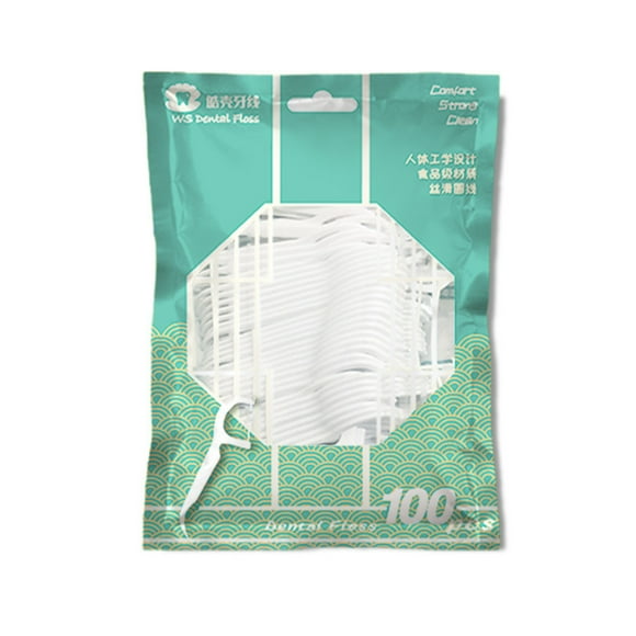 Polymer dental floss stick tooth cleaner portable oral tooth pick pick toothpick bow-shaped household dental