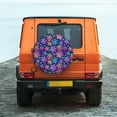 thumbnail image 6 of Gukieu Rainbow Snowflakes Print Car Tire Cover, Adjustable Waterproof and Dustproof Tire Protection Cover, Suitable for SUV, Truck, Van-16 inch, 6 of 6
