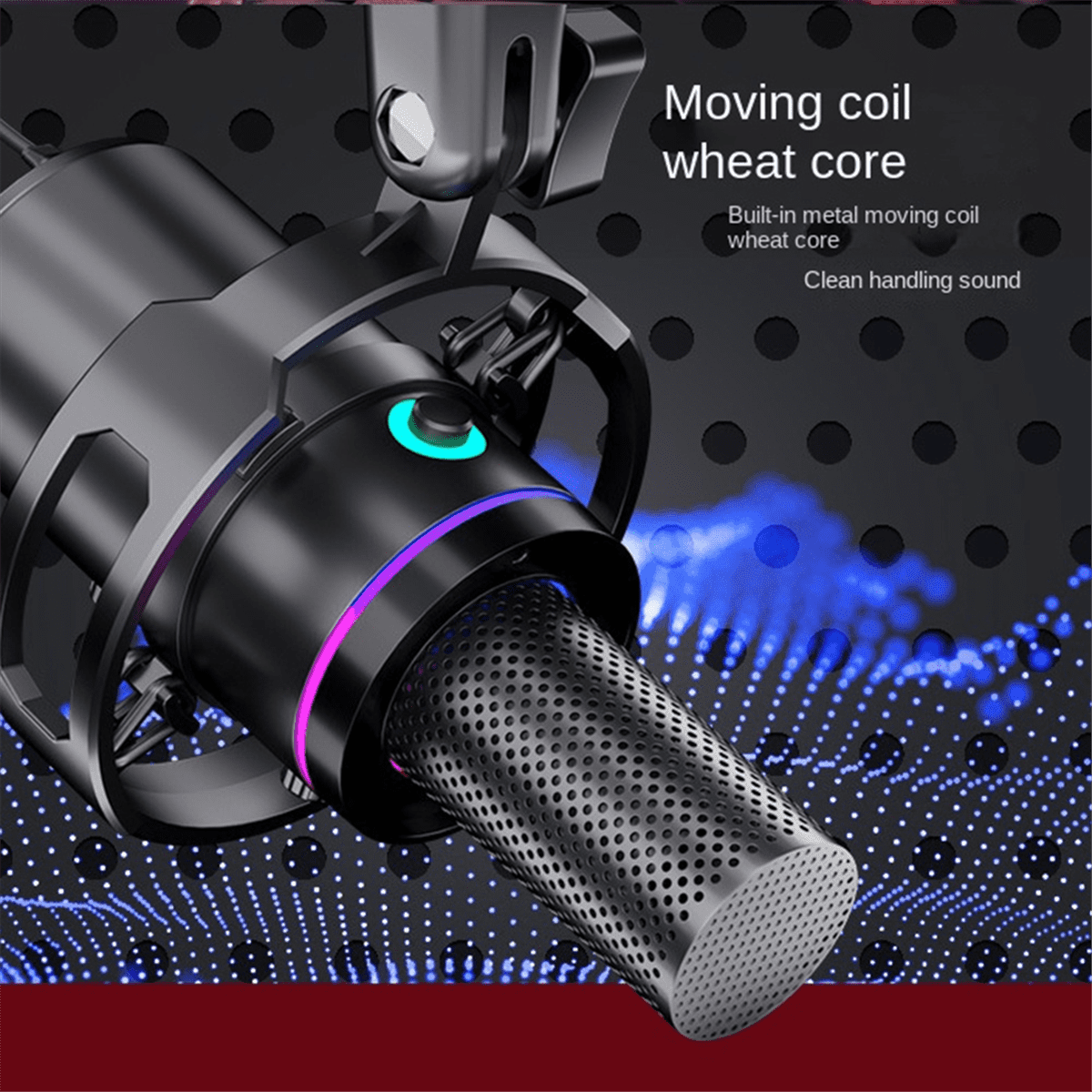 Dynamic Microphone XLR Connect 48V Sound Card Recording Douring and Singing Equipment USB Computer Game Live Microphone