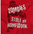 thumbnail image 2 of Zombies Homework Excuse Horror Nerd Plus Size Crewneck Graphic Tee Shirt Brisco Brands 5X, 2 of 5