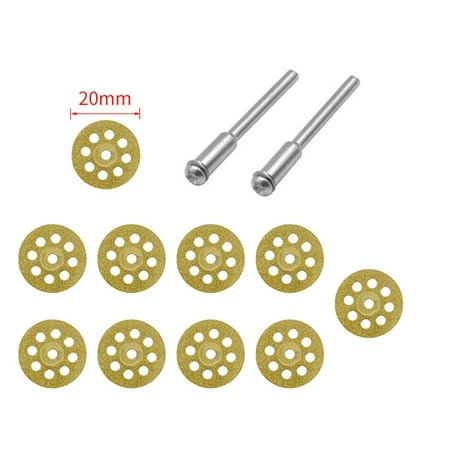 

BCLONG 12pcs Cutting Discs Kit Diamond Saw Blades Cut Off Discs Rotary Tool 20-30mm