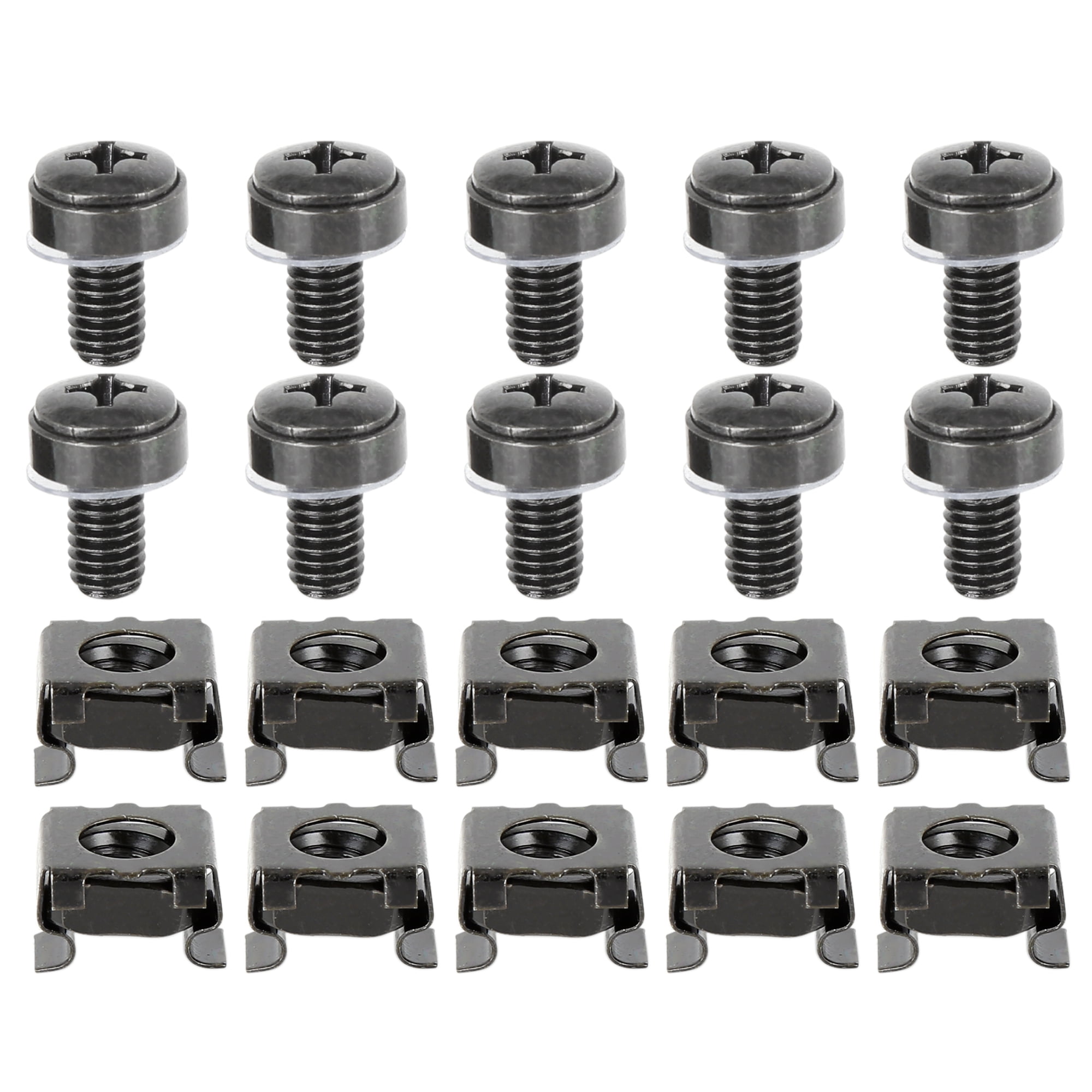 25 Set 6mm Cage Nuts and M6 x 16mm Mounting Screws Bolts for License
