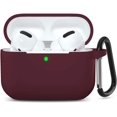 thumbnail image 1 of IBAOLEA Compatible for AirPods Pro Case Cover, [Front LED Visible] Silicone Protective Case for AirPods Pro 2019, Burgundy Burgundy -, 1 of 7