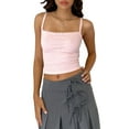 thumbnail image 2 of Musuos Women's Summer Crop Tops Sleeveless Open Neck Solid Color Camisole Vests, 2 of 8