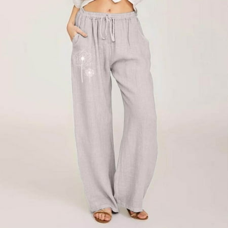 

Aayomet Women Pants Women s Comfy Pajama Pants Casual Stretch Pant Drawstring Palazzo Lounge Pants Wide Leg for All Seasons Gray XXL