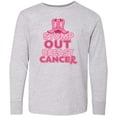 thumbnail image 3 of Inktastic Stomp out Breast Cancer with Pink Cowgirl Boots Long Sleeve Youth T-Shirt, 3 of 5