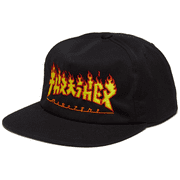 Thrasher Godzilla Flame Hat Black Orange Snapback