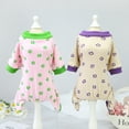 thumbnail image 6 of SPRING PARK Small Dog Pajamas Flower Pattern Cute Cat Pajamas Onesie Soft Puppy Rompers Pet Jumpsuits Cozy Bodysuits for Small Dogs and Cats, 6 of 7