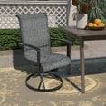 thumbnail image 2 of Clihome Teslin Iron Frame Swivel Dining Chair (Set of 2) Grey, 2 of 5