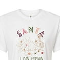 thumbnail image 3 of Disney Winnie The Pooh - Christmas Tigger - Santa, I Can Explain - Juniors Cropped Cotton Blend T-Shirt, 3 of 5