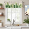 thumbnail image 2 of Ferns Leaf Valance Curtain for Windows Spring Sage Green Leaves Farmhouse Rod Pocket Curtain Valances Short Window Treatments Panels for Kitchen Bathroom Laundry Room Basement 54 x 18 Inch, 2 of 9