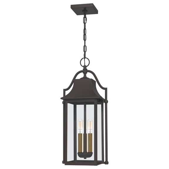 Quoizel Manning 3-Light Western Bronze Mini Pendant