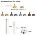 thumbnail image 2 of 100 Sets Leather Rivets 10mm x 10mm Metal with 3 Setter Tools Multi Colors for Leather Craft DIY, 2 of 6