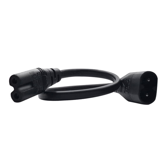 33cm IEC 320 2-Pin C7 Male to C8 Female Figure 8 Power Adapter Cord Extension Cable for Desk Lamps Printer