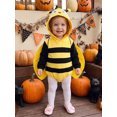 thumbnail image 3 of Cjfdfy Newborn Baby Boy Girl Halloween Insect Costume LadyBug Bee Long Sleeve Hooded Stripes Dots Romper With Wings Infant Cute Halloween Animal Costume Fall Winter Outfit, 3 of 9