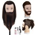 thumbnail image 1 of Cabeza de Maniquí Masculina Neverland 20 cm con Cabello y Barba Marrón, 1 of 9