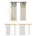 thumbnail image 6 of Spring Eucalyptus Blackout Curtains for Bedroom, Summer Botanical Leaves Beige Watercolor Thermal Insulated Kitchen Drapes with Grommets, Light Blocking Window Treatment, 2 Panels 52" x 96", 6 of 7