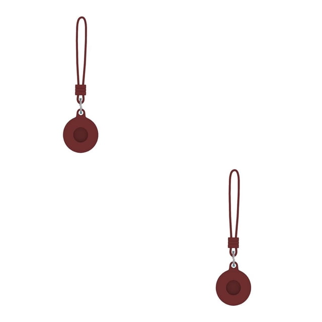 maskred for Protection Case For AirTags Leather Protective Sleeve Anti -scratch Cover For Air Tags Locator Accessorie Winered 2Set