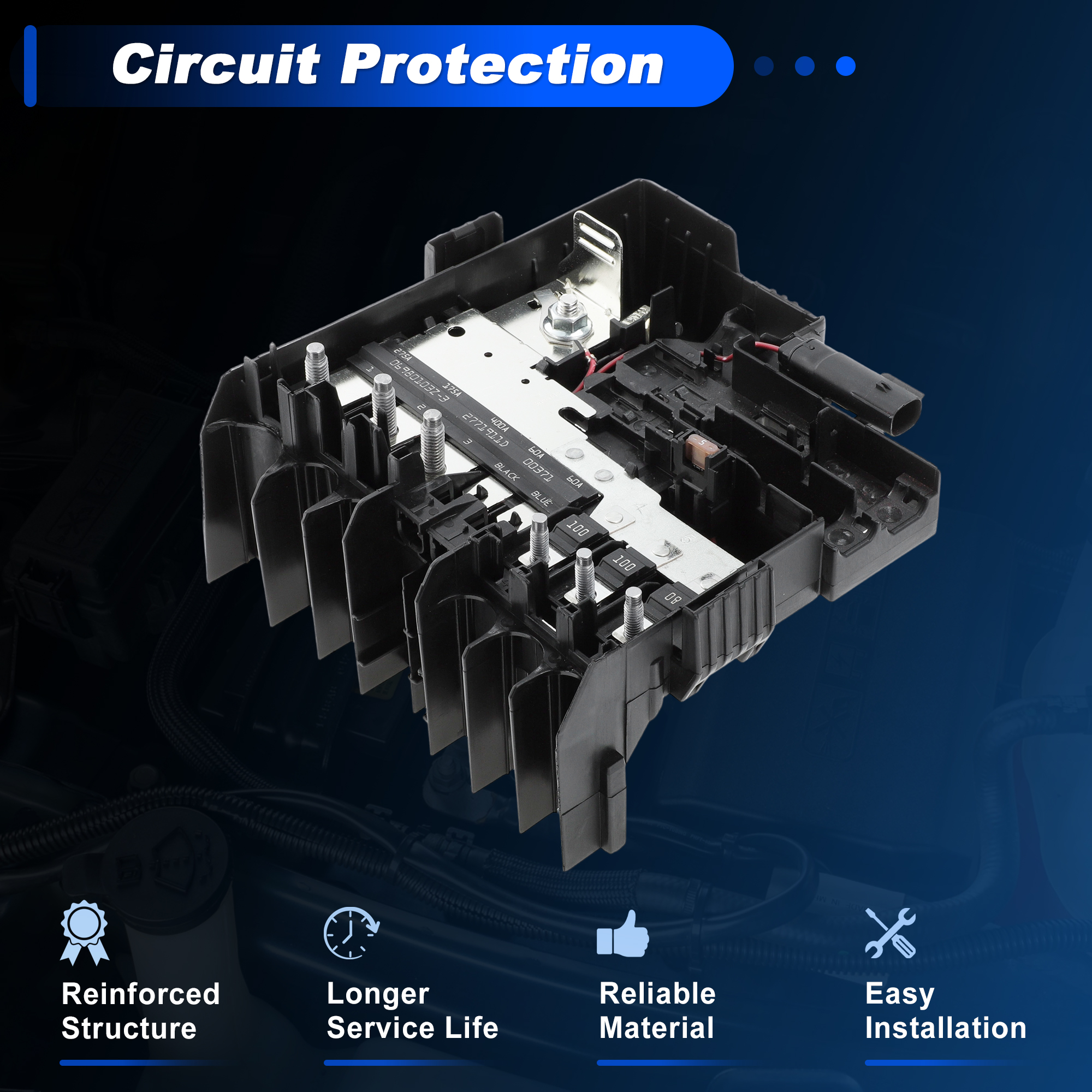 Unique Bargains Battery Distribution Engine Compartment Fuse Block for Chevy for GMC