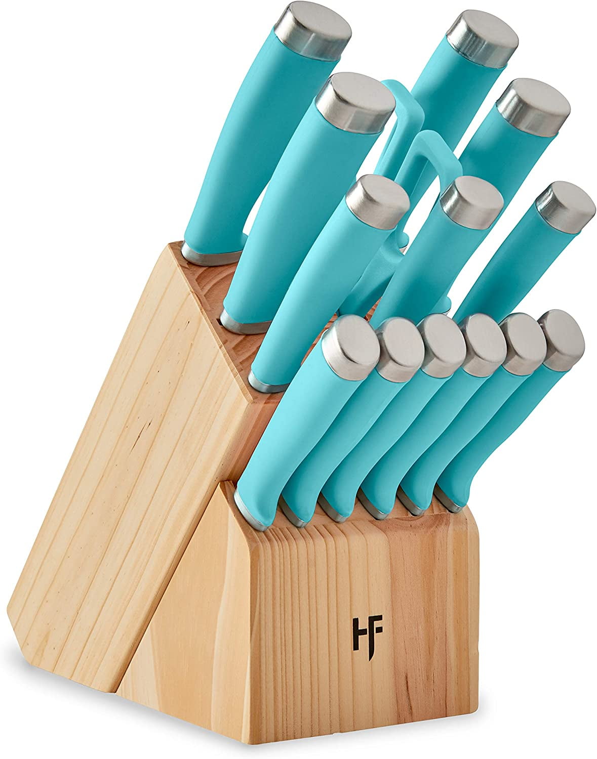 Hampton Forge Epicure True Aqua Cutlery Block Set (15-Piece)