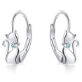 thumbnail image 1 of 925 pendientes de gatito lindos de plata esterlina, postes de gato con chicas, pendientes de cartílago minimalistas, pendientes de amistad animal, regalos para gatos, joyas para gatos, 1 of 5