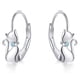 thumbnail image 1 of 925 pendientes de gatito lindos de plata esterlina, postes de gato con chicas, pendientes de cartílago minimalistas, pendientes de amistad animal, regalos para gatos, joyas para gatos, 1 of 5