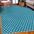 thumbnail image 3 of Polka Dots Decorative Rug, Tiny Little Retro Circles Vintage Style Geometric Round Motifs Composition, Quality Carpet for Bedroom Dorm and Living Room, 6 Sizes, Sea Blue, by Ambesonne, 3 of 4