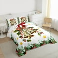thumbnail image 3 of Homewish Golden Bell 2pcs Bedding Comforter Set,Red Bow Knot Twin Comforter Sets,Xmas Tree Leaves Breathable Bedding Set,Breathable Home Decor,Reversible, 3 of 8
