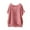 521_Pink, variant on Linen Shirts for Women Plus Size Loose Fit Summer Short Sleeve Solid Casual Top T Shirt Summer Tops Pink