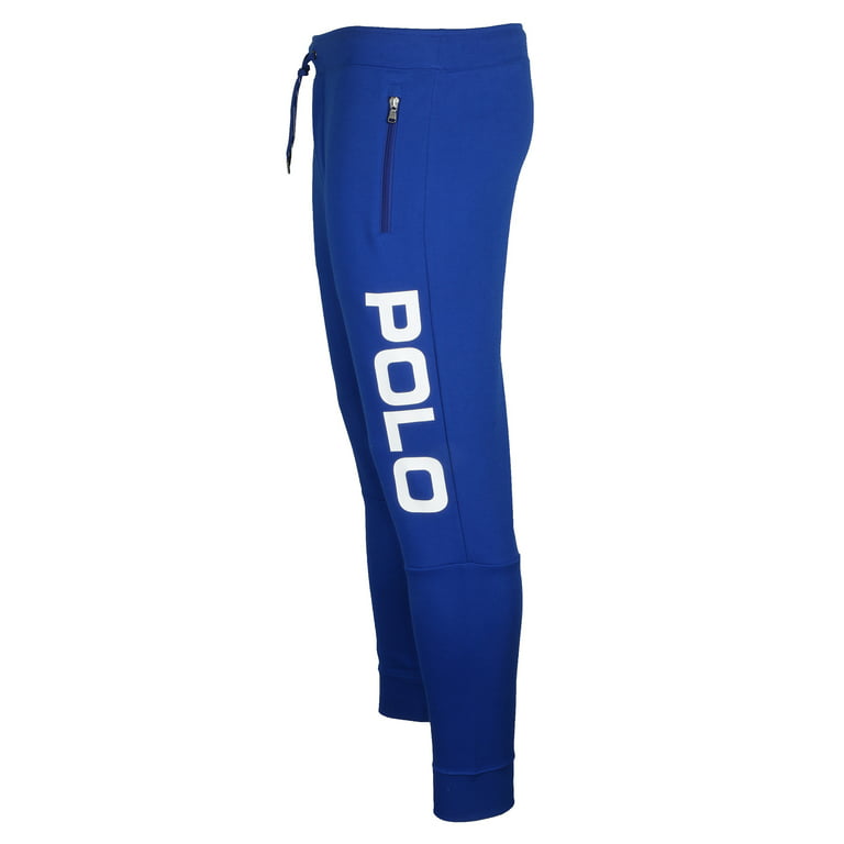Polo Ralph Lauren Men's Polo Zippered Pockets Joggers (Blue, Medium) 