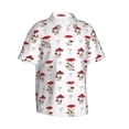 thumbnail image 2 of Daiia Different Mushrooms Hawaiian Shirt for Men Gentle Cotton Regular Short Sleeve Casual-Medium, 2 of 9