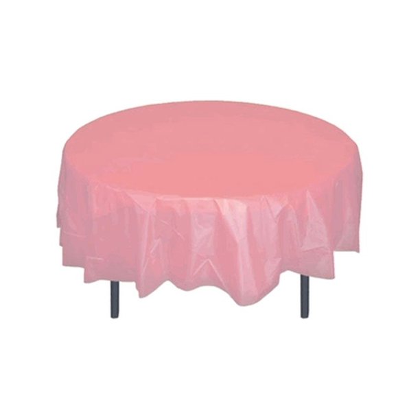 12 Count Pink 84 Round Plastic Tablecloths Walmart Com Walmart Com