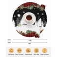 thumbnail image 6 of 13 Inch Round Placemats Set of 6, Christmas Black Non Slip Heat Insulation PP Table Mats, White Xmas Tree Forest Poinsettia Buffalo Plaid Washable Place Mats for Kitchen Dining Party Table Decor, 6 of 7