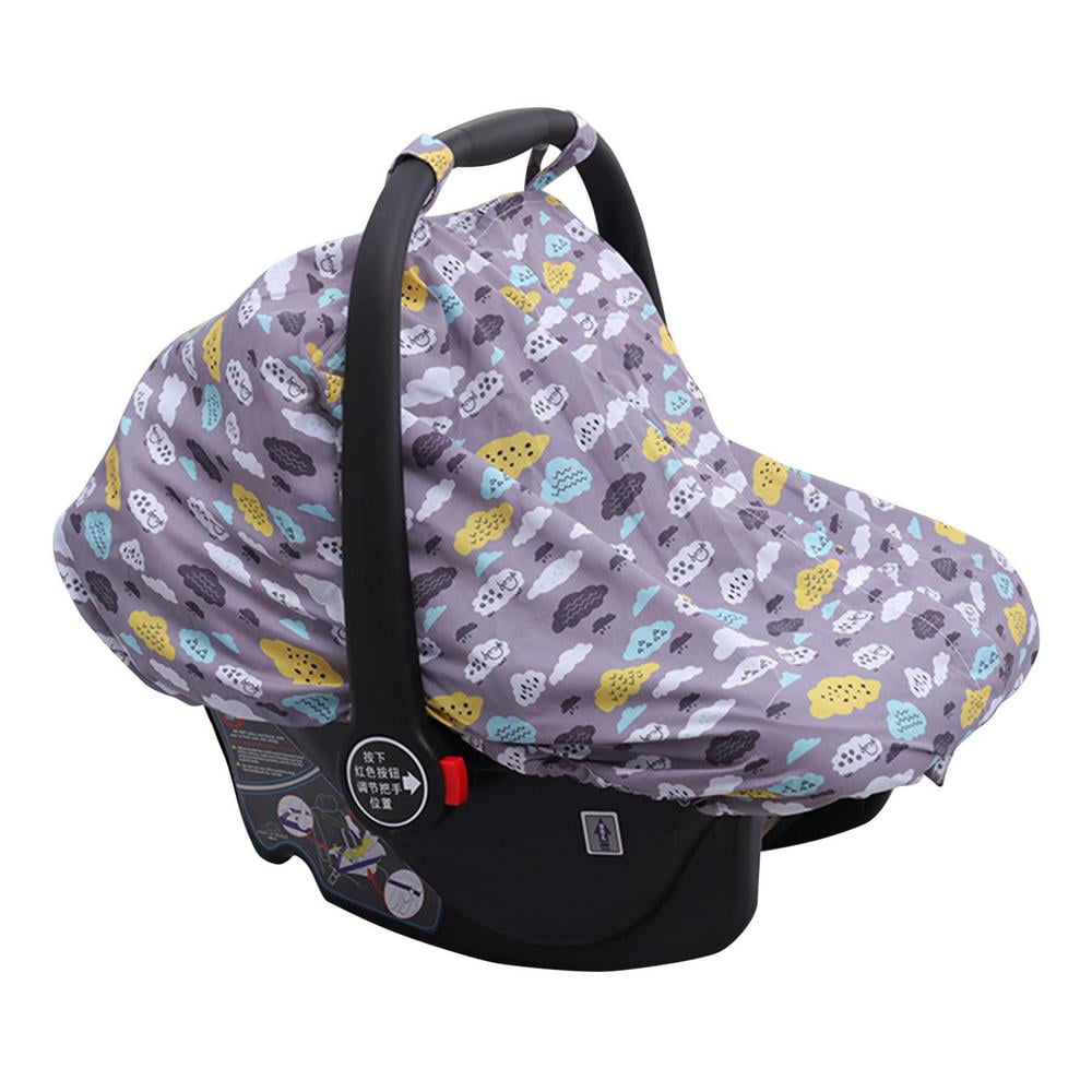 for Breastfeeding Moms Baby Shower Gift Cute Star Pattern Infant Car Seat Canopy with Soft and Warm Minky Fabric Back Baby Carseat Canopy Nursing Cover Car Seat Canopy for Girls or Boys 