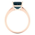 thumbnail image 4 of Clara Pucci 14K Rose Gold 2.5ct LondonBlueTopaz Solitaire Ring for Women, 4 of 8