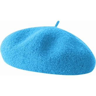 5338 Womens Wool Berets French Beret Beanie Winter Hats Hy022 (turquoise) Happy Date Wool Beret Hat, Beret Hat French Beret Cap Winter  main image 2