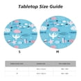thumbnail image 7 of YFYANG Round Fitted Table Cloth, Waterproof Blue Cute Ocean Animals Doodle Pattern Polyester Table Cover, Indoor Outdoor Decorative Tablecloths with Elastic Edge, 7 of 7