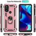 thumbnail image 4 of for Moto G Pure Phone Case, Moto G Power 2022 Case with HD Screen Protector, Military Grade Protective Cases with Ring for Moto G Pure (Rose Gold), 4 of 12
