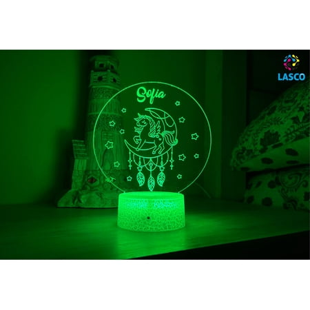 

Kids Personalized Acrylic Night Light | Perfect Birthday Gift for Girls or Boys Custom Name Handmade Led Kids Bedroom Decor